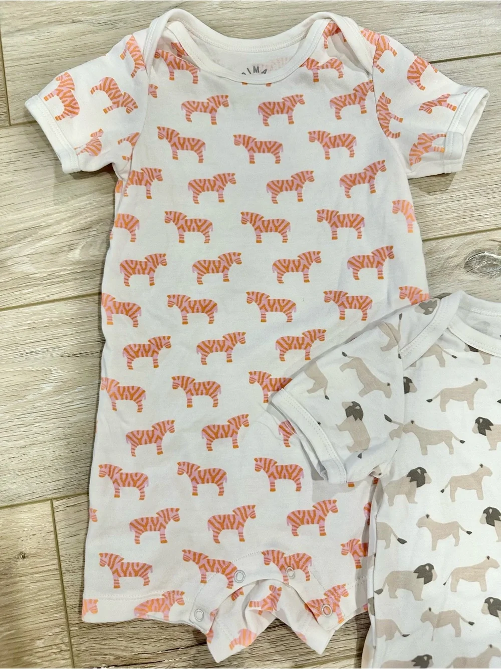 Primary Clothing Organic Animal Friends & Striped Babysuit Shortie